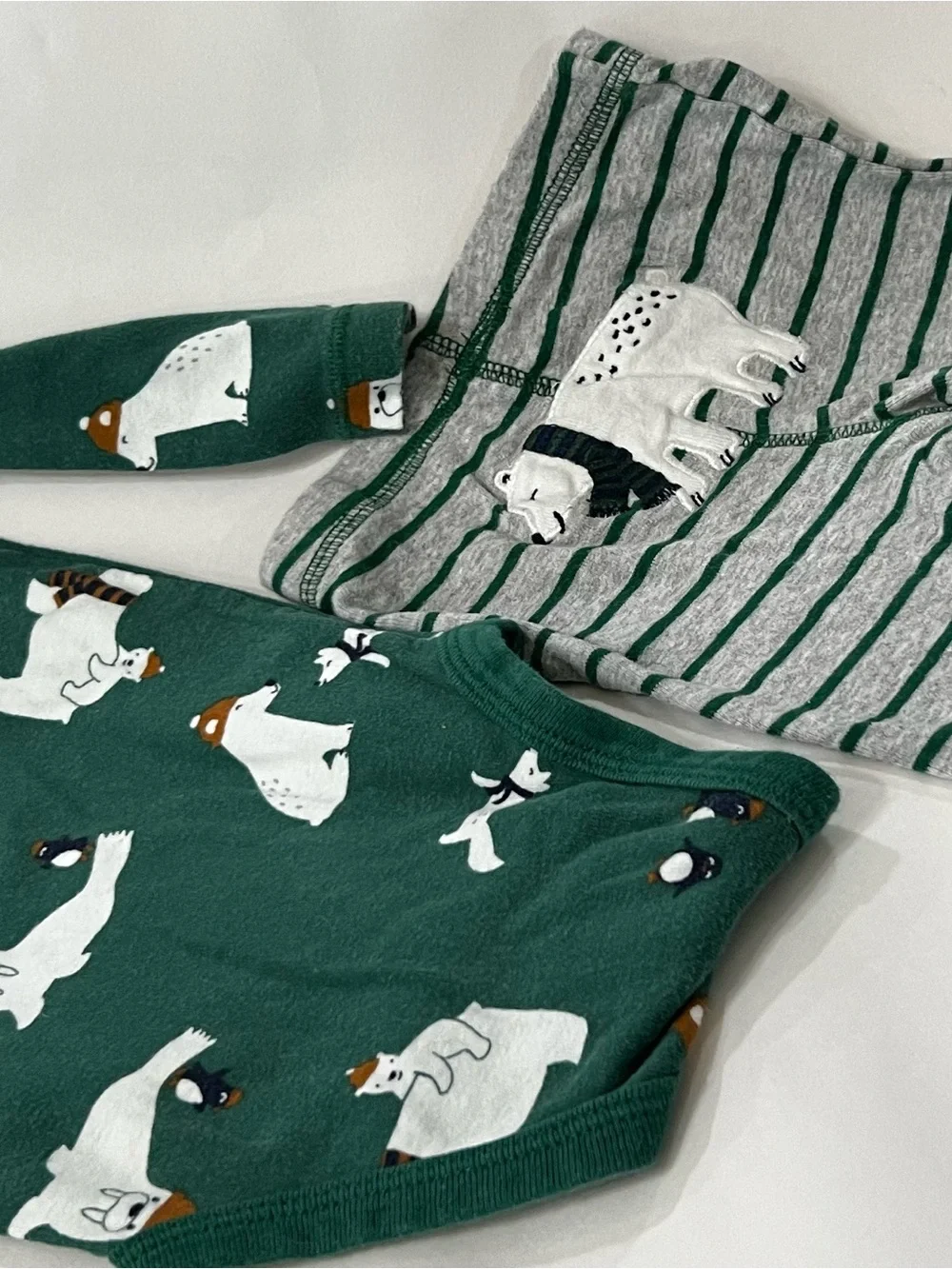 Carter’s Polar Bear Bodysuit & Stripe Pants Set 6M Long Sleeve